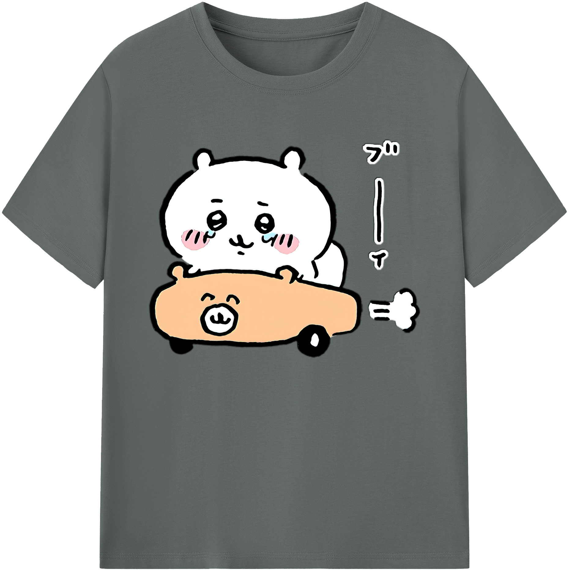 （画像用） ちいかわ ちいかわ Chii-kawa chiikawa 綿100％ メンズ半袖Tシャツ｜肌触りやわらか＆通気性